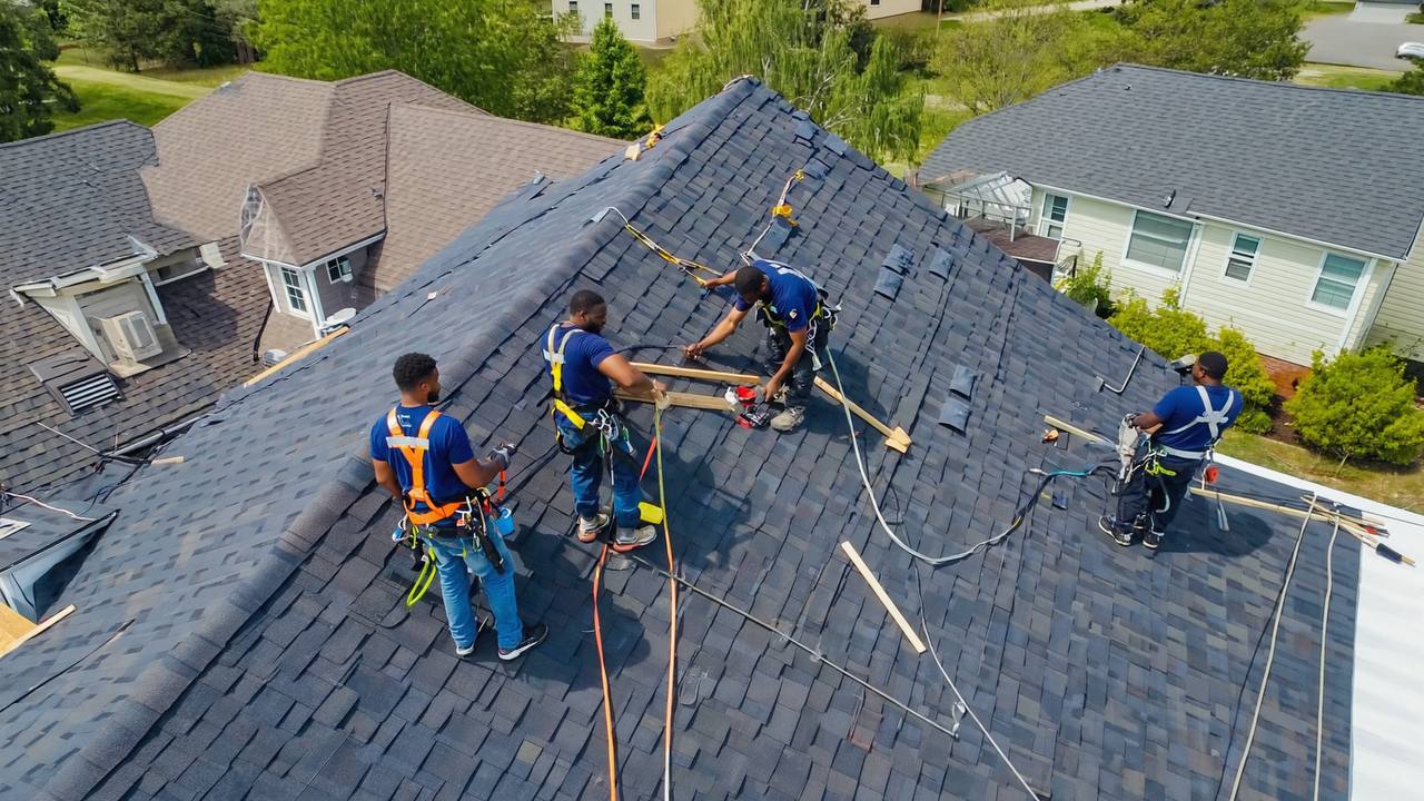 Silver Roofing aerial view